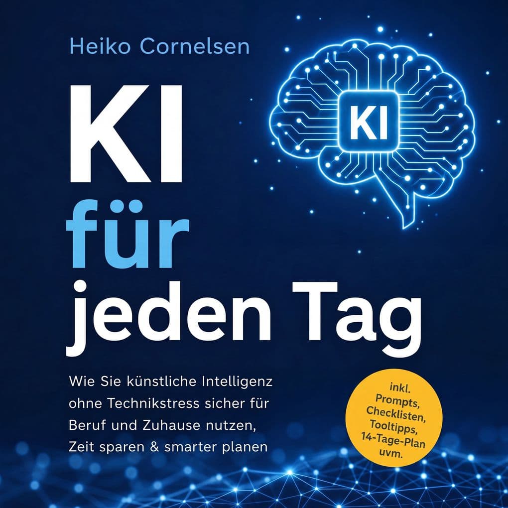 KI für jeden Tag: Wie Sie künstliche Intelligenz ohne Technikstress sicher für Beruf und Zuhause nutzen, Zeit sparen & smarter planen - inkl. Prompts, Checklisten, Tooltipps, 14-Tage-Plan uvm.