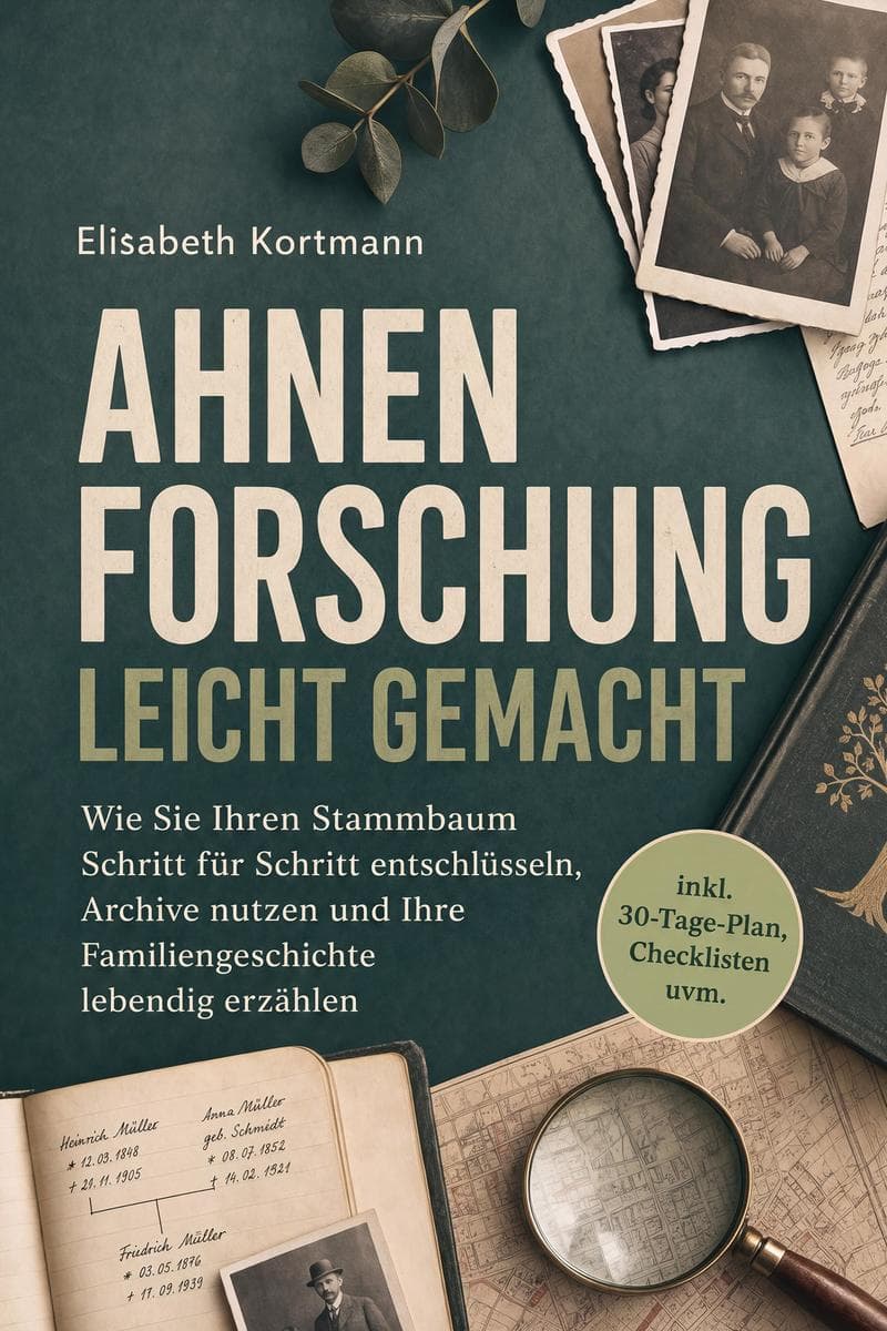 Ahnenforschung leicht gemacht: Wie Sie Ihren Stammbaum Schritt für Schritt entschlüsseln, Archive nutzen und Ihre Familiengeschichte lebendig erzählen - inkl. 30-Tage-Plan, Checklisten uvm.