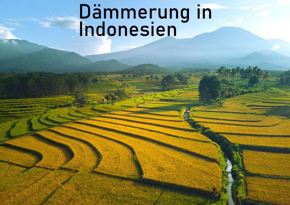Dämmerung in Indonesien