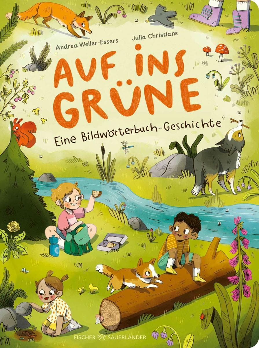 Auf ins Grüne! Eine Bildwörterbuch-Geschichte: Das Mitmach- & Wimmelbuch für Frühling und Sommer - Ideale Kinderbeschäftigung bei der Autofahrt, im Urlaub und beim Ausflug
