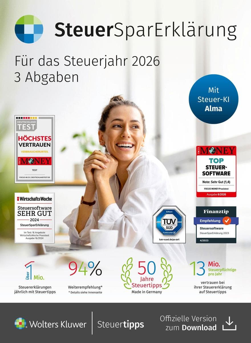SteuerSparErklärung (Steuerjahr 2026)