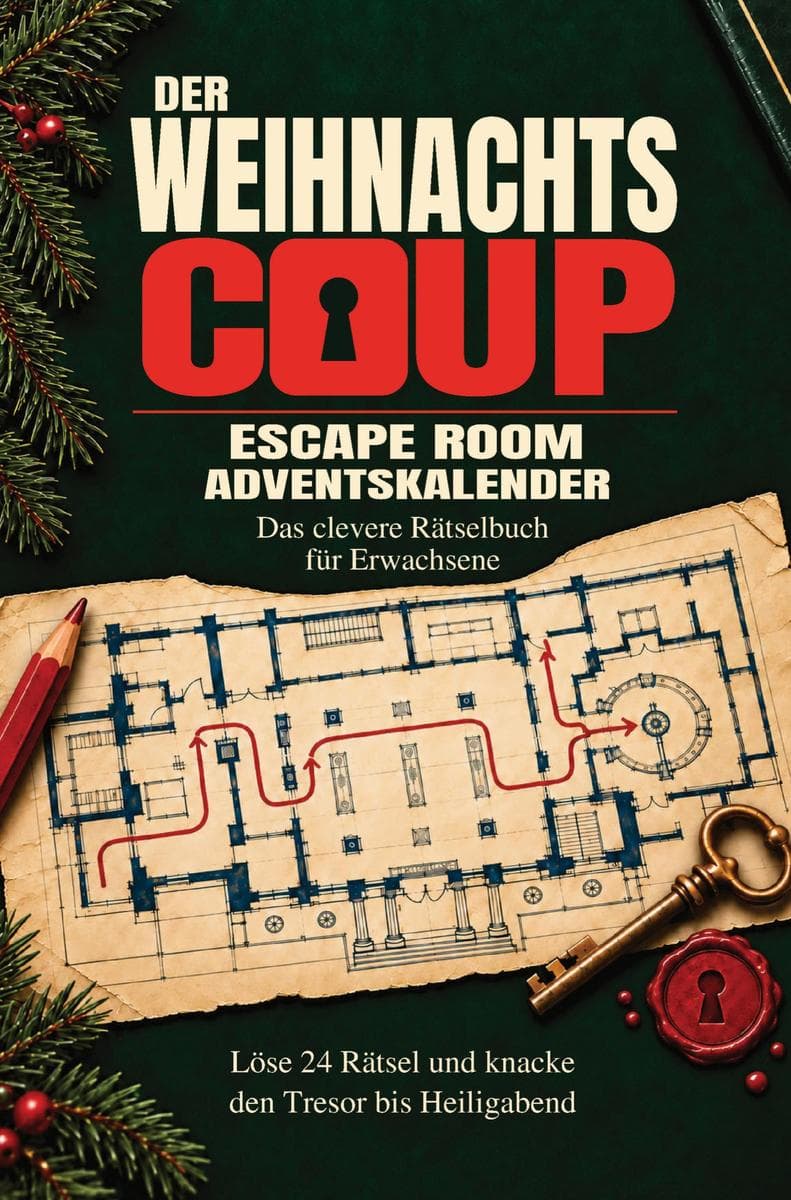 Der Weihnachtscoup - Escape Room Adventskalender: Das clevere Rätselbuch für Erwachsene - Löse 24 Rätsel und knacke den Tresor bis Heiligabend