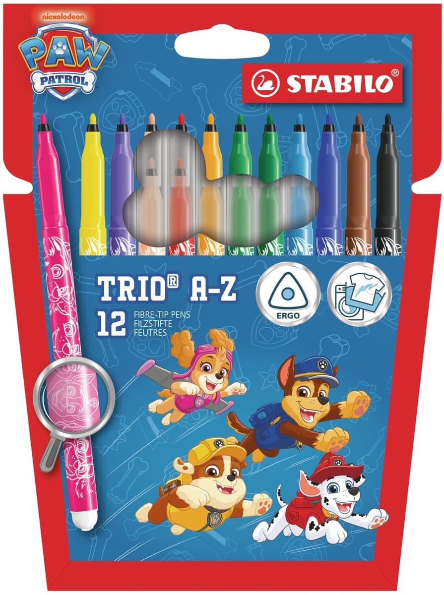 STABILO Filzstift - Trio A-Z PAW Patrol - 12er Set