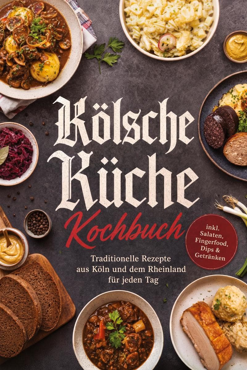 Kölsche Küche Kochbuch: Traditionelle Rezepte aus Köln und dem Rheinland für jeden Tag - inkl. Salaten, Fingerfood, Dips & Getränken