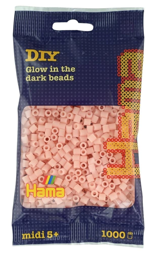 Hama - Perlenbeutel 1000 Stück Leuchtrot